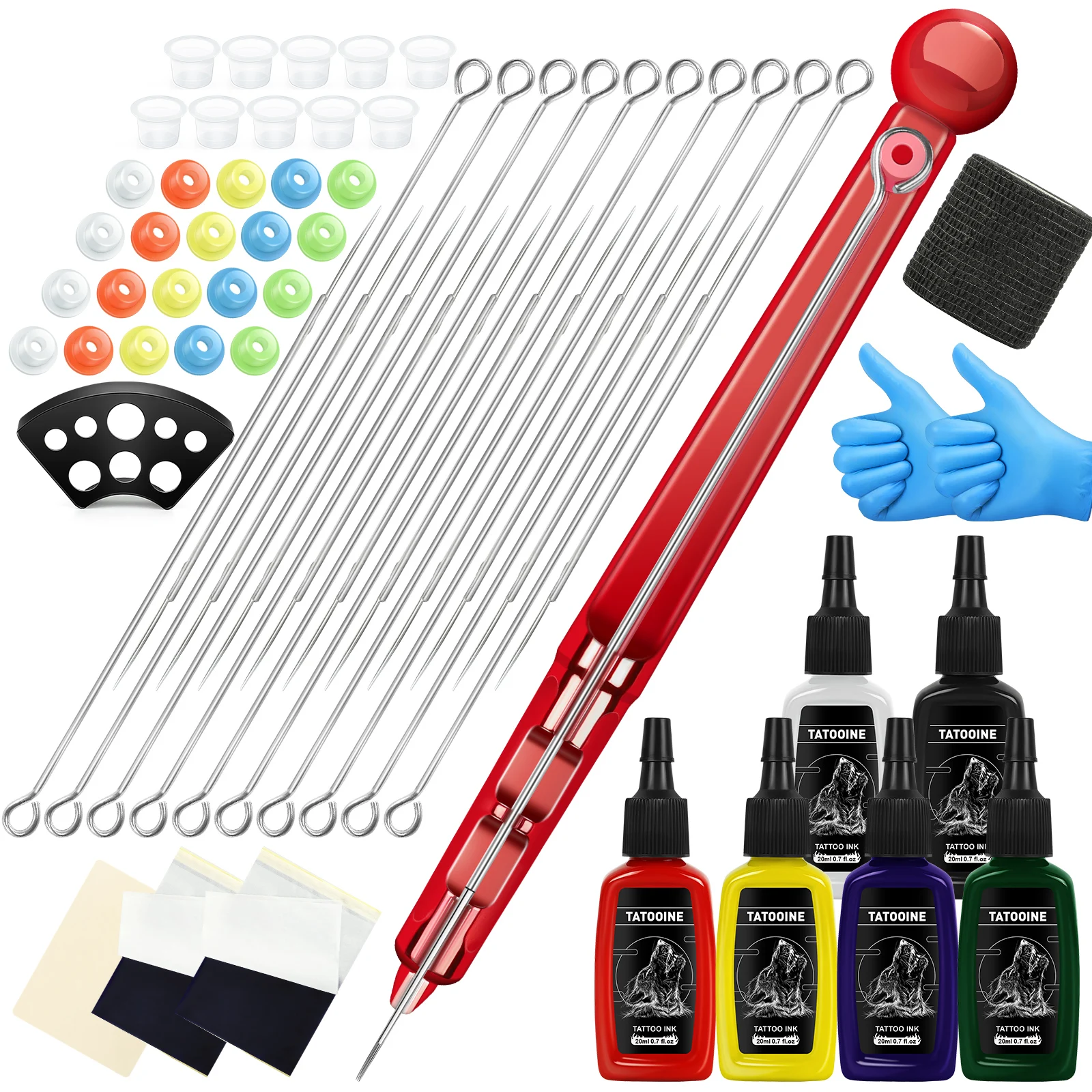 

Tattoo Kit Tattoo Hand Poke Pen DIY Needles Holder Tool Tattoo Needles Set For Tattoo Artist Tools Set Body Art Hand Poke Stick