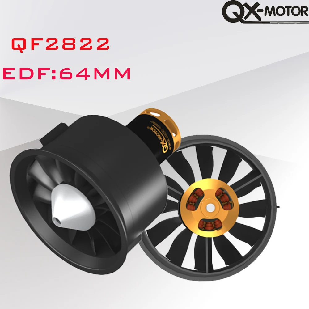QX-MOTOR 64 мм EDF 12 лопастей вентилятор 2200/2400/3500/3800/4300kv бесщеточный двигатель для радиоуправляемого самолета QX-MOTOR 64 мм EDF 12 лопастей вентилятор 2200/2400/3500/3800/4300kv бесщеточный двигатель для радиоуправляемого самолета