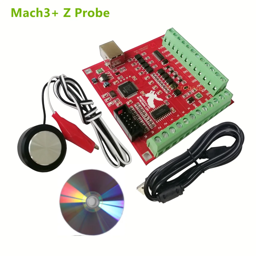 mach3 control plate breakout board 4 axis driver motion card Z Axis probe leveling sensor cnc milling maching control plate