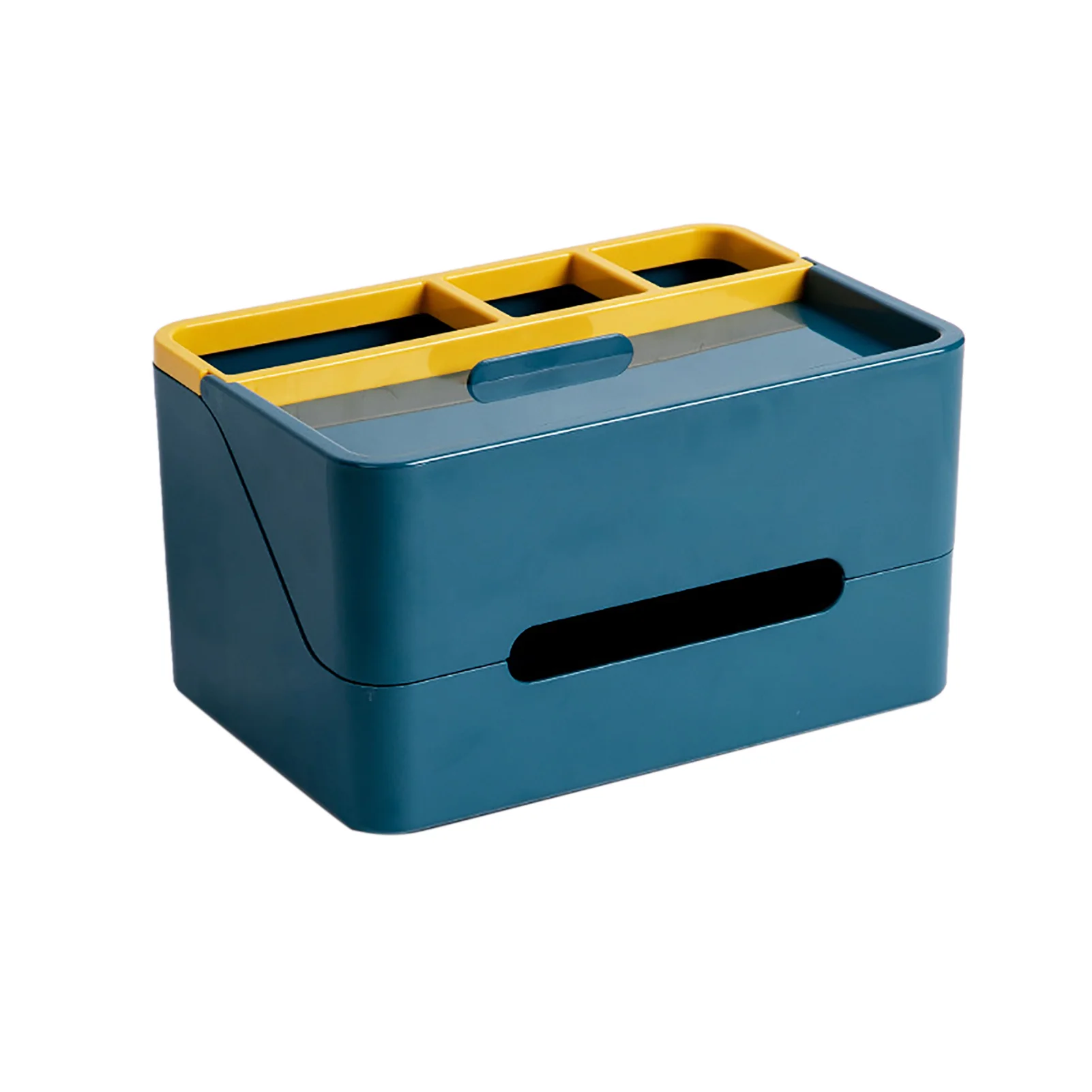 

Tabletop Tissue Box Household Tissue Holder Multipurpose Tissue Container for Living RoomYellow+Blue