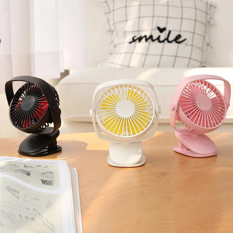 

Portable USB Mini Fan Battery Operated Rechargeable Clip On Desk Fan Radiator Portable Labor-saving Fan