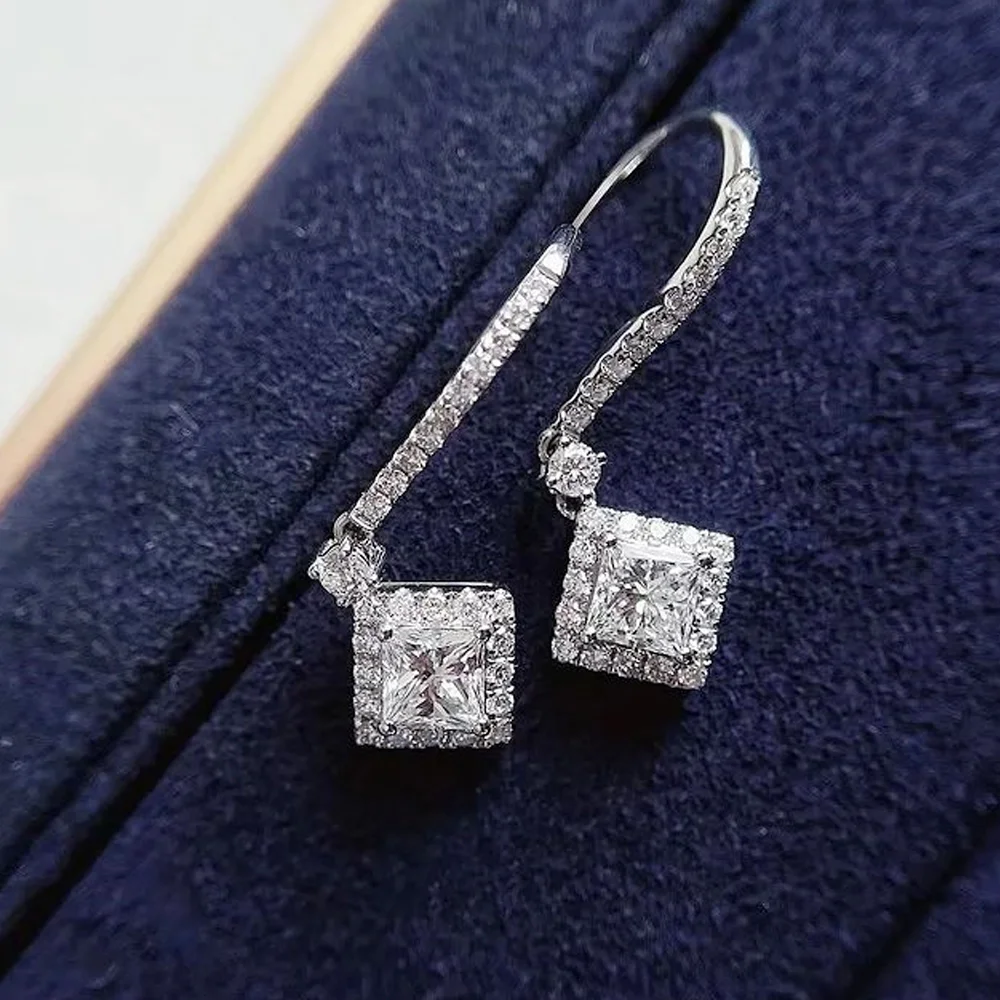 CAOSHI Stylish Drop Earrings Female Engagement Ceremony Accessories with Brilliant Cubic Zirconia Fashion Lady Versatile Jewelry