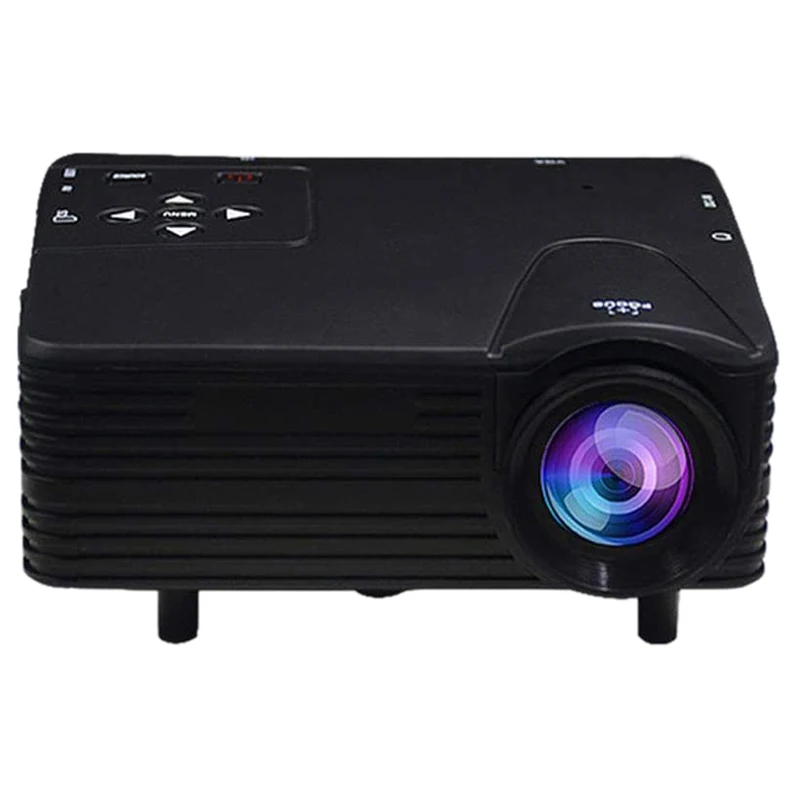 

Mini Portable 1080P Projector HDMI Home HD Cinema Projector for iPhone Android Switch Game Console Black US Plug