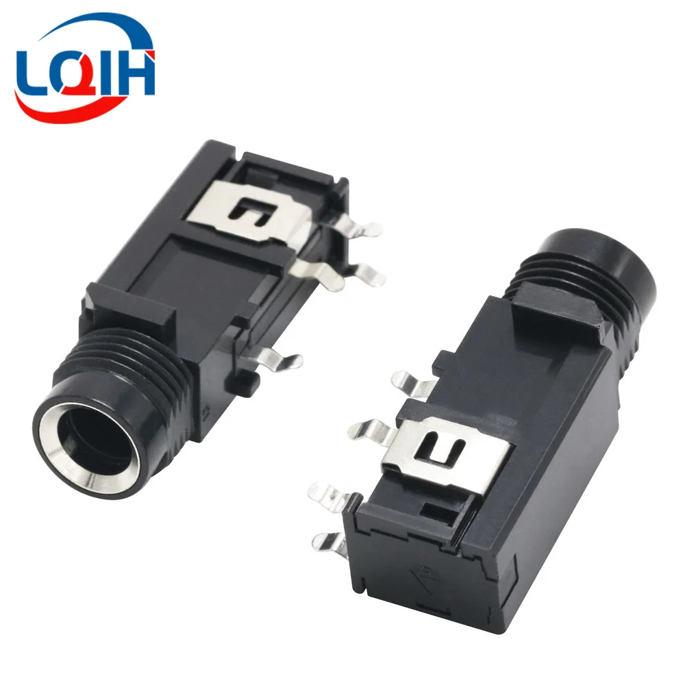 5 шт. DIY 6,35 мм разъем 4P стерео двухканальный гнездо для микрофона Аудио прямой разъем Усилитель