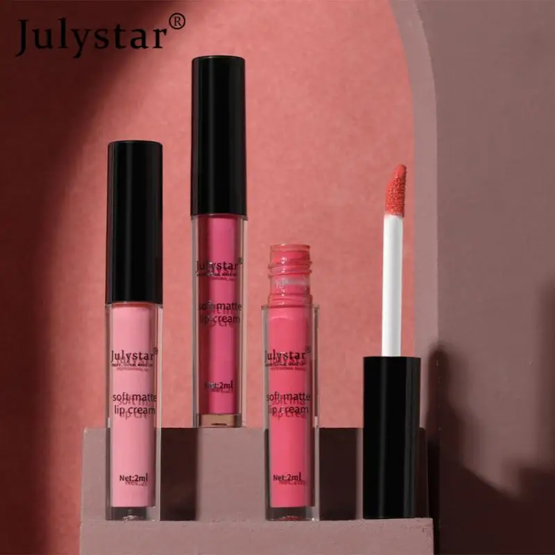 Фото Жидкая губная помада Julystar 34 Цвета, водостойкая матовая губная помада, пигментный красный стойкий блеск для губ, женский макияж, блеск для гу... №4