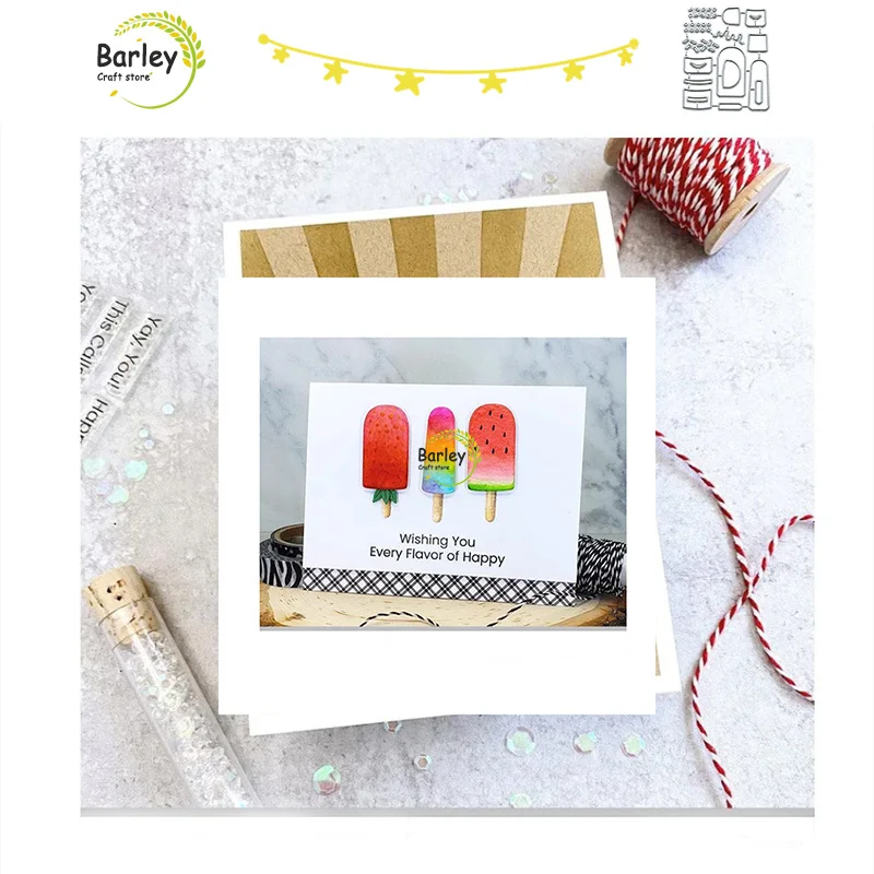 

Cutting Dies Ice Cream Craft Die Cut Scrapbooking Paper Cutting Album Cover Greeting Card DIY Decorative
