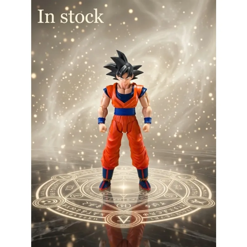 Фото В наличии: Фигурка Bandai SHF Dragon Ball Son Goku Black Hair, Сайян-герой Земли, аниме-фигурка, коллекционная игрушка из ПВХ, подарок №1