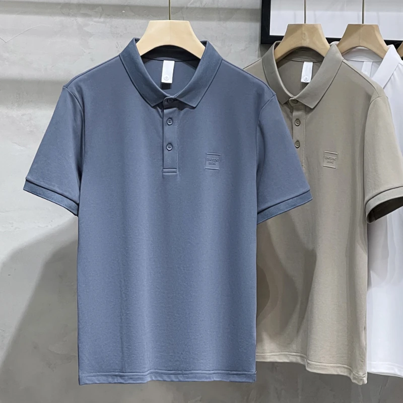 

New Arrival Fashion Casual Solid Color POLO Men's Short Sleeve Summer Bottom Men Plus Size M L XL 2XL 3XL 4XL