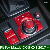 center console multimedia control switch buttons cover trim epb decorative metal fit for mazda cx 5 cx5 2017 2022 accessories