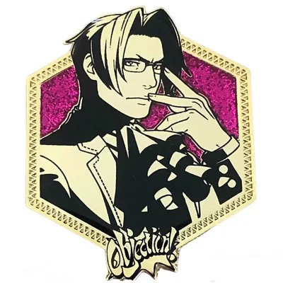 Gyakuten Saiban булавки Mitsurugi Reiji брошь Naruhodou Ryuichi броши Ace Attorney аниме товары коллекция