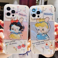 princess alice snow white blu ray rhinestones phone cases for iphone 13 12 11 pro max xs back cover