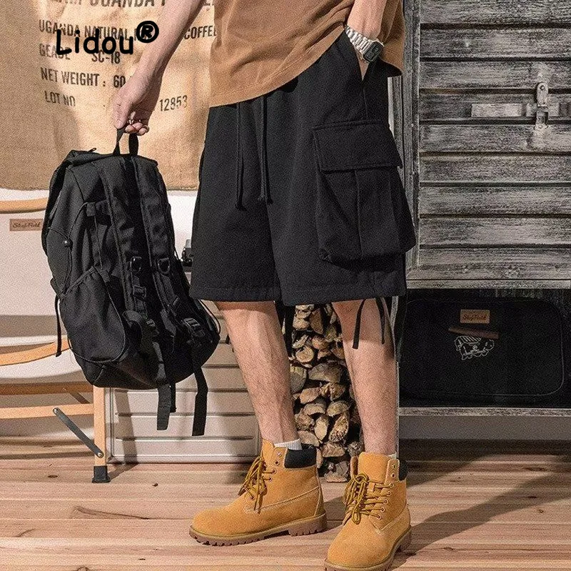 Шорты мужские с большими карманами Спецодежда для работы свободные штаны в стиле