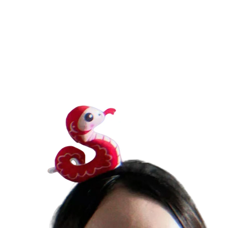 Милый китайский стиль обруч для волос в виде змеиного года головной убор со