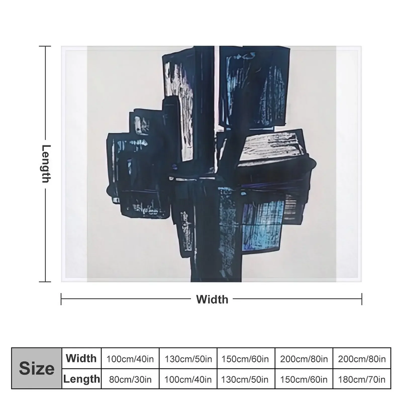 Плед Soulages синего цвета мягкое дизайнерское одеяло для дивана или кровати