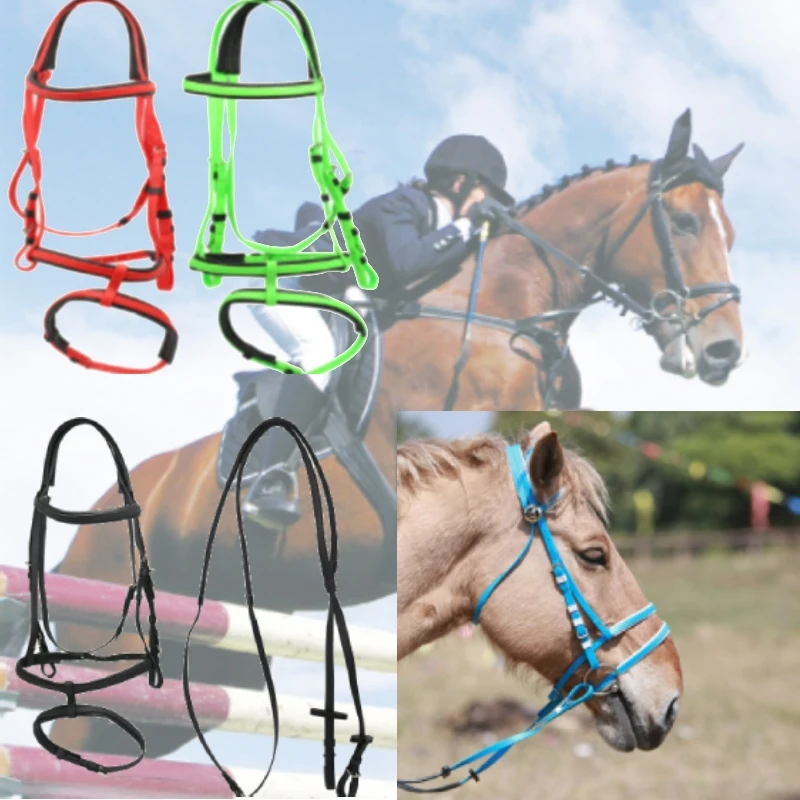 PVC Shuile Double Nose Ring Horse Cage Head Horse Rein Speed Horse Racing Cage Head Horse Equipment Equestrian Supplies