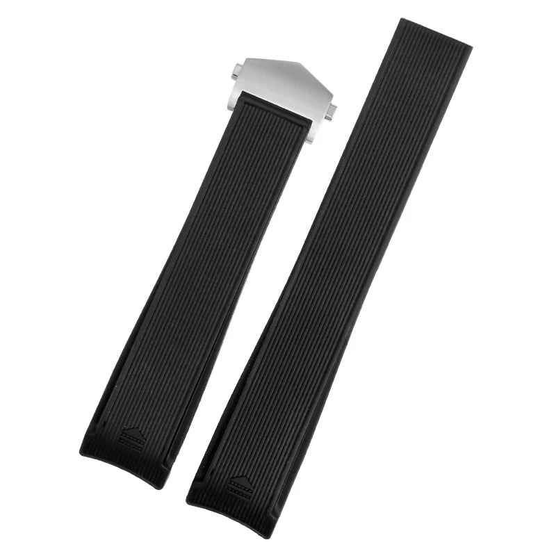 Rubber Silicone Watch Strap For Tag Heuer CARRERA AQUARACER Series Watch Black Blue Watchband Suitable 22mm