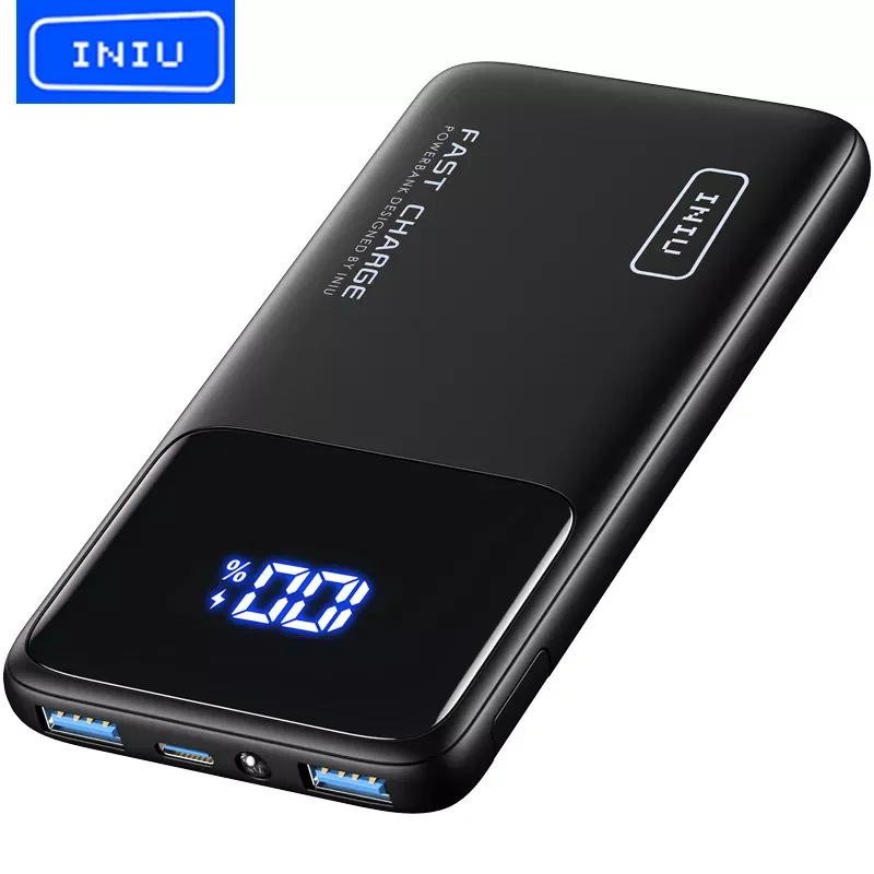 

2023New INIU Power Bank 10500mAh Fast Charging Portable Charger with Phone Holder External Battery Pack For iPhone 13 12 Xiaomi