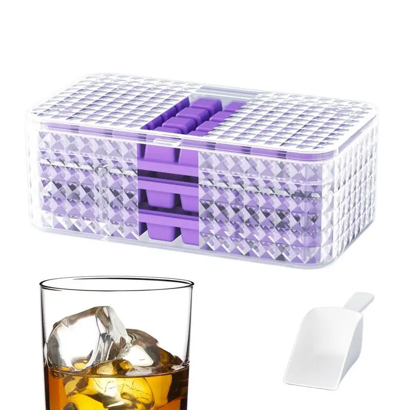 

Ice Cube Trays For Freezer Ice Cube Tray With Bin Ice Cube Maker Mold For Freezer Ice Cube Storage Container Ice Storage Box