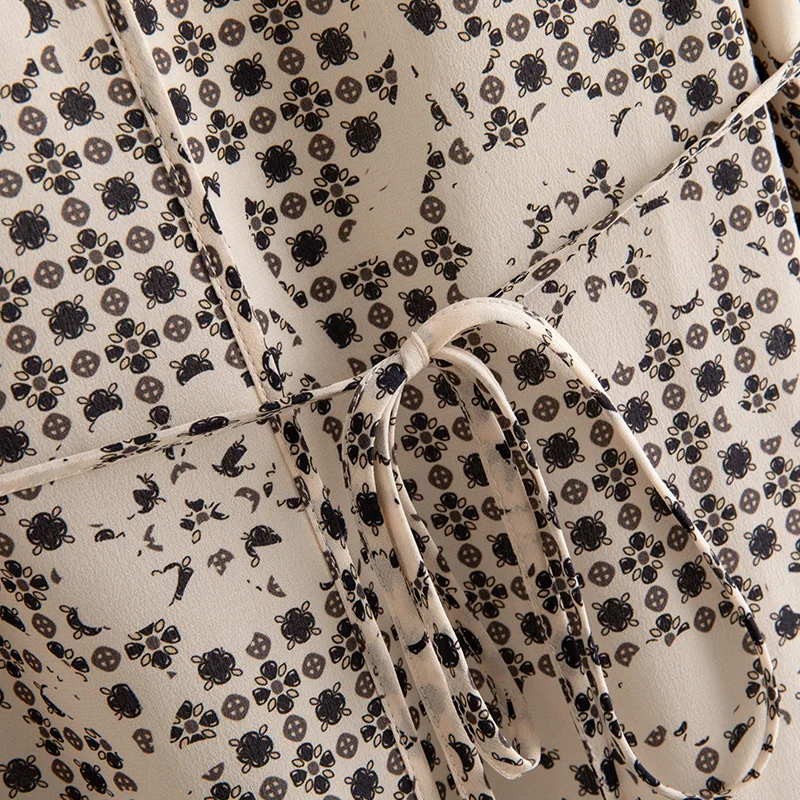 Платье женское из натурального шелка с V-образным вырезом и длинным рукавом