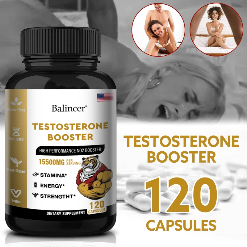 

Men's High Performance Testosterone Booster Helps Improve Endurance, Energy, Strength and Muscle for Better Bedroom Performance