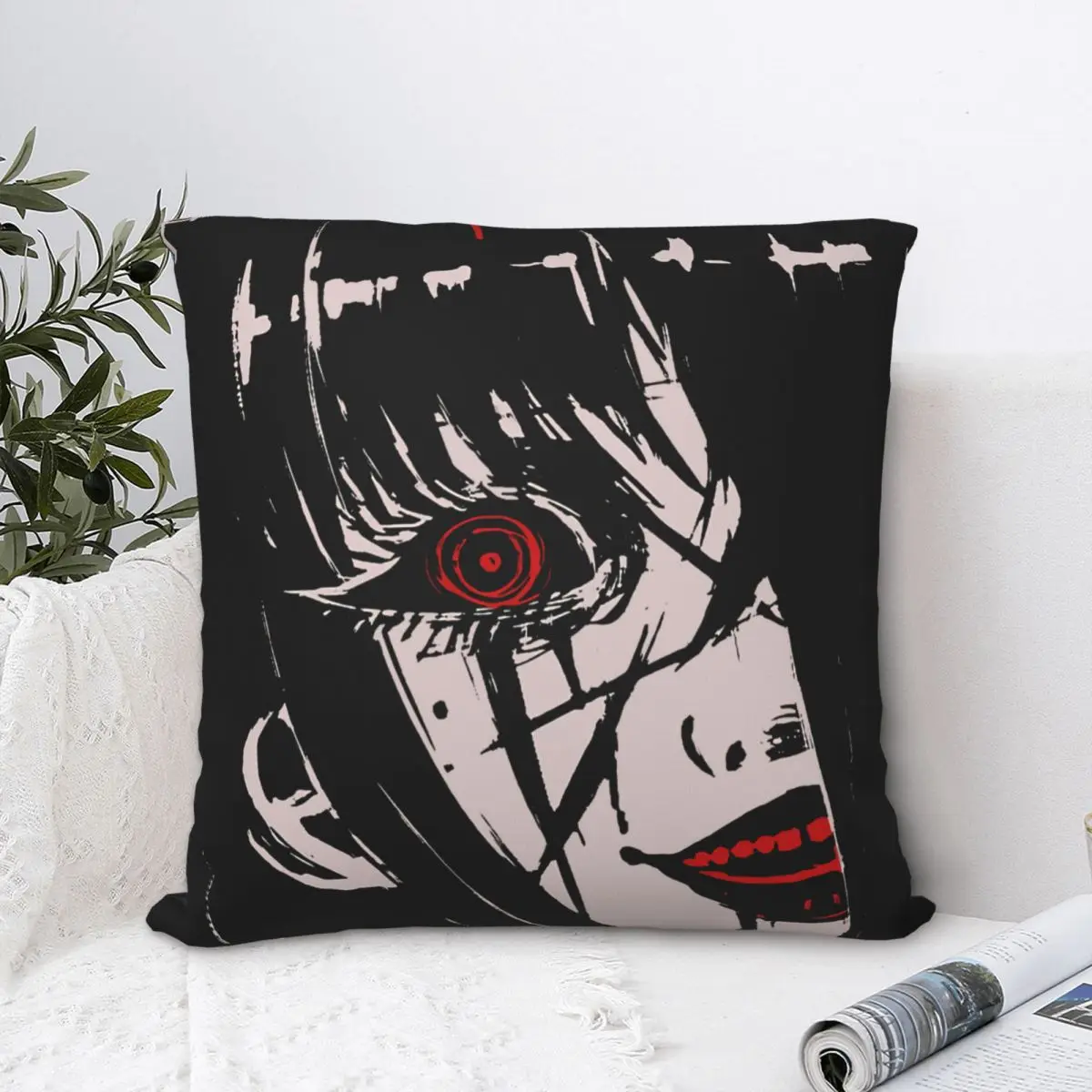 

All New Throw Pillow Case Junji Ito Horror Thriller Comics Writer Cushion Home Sofa Chair Print Decorative Hug Pillowcase