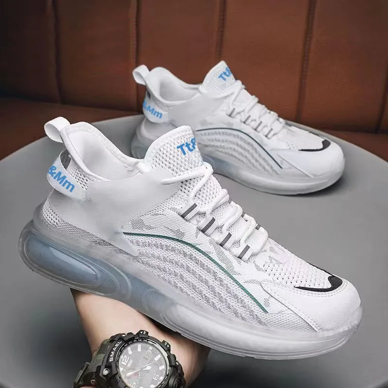 

Men Casual Running Shoes Air Cushion Sneakers Outdoor Male Sport Shoes Men Weave Breathable Lace Up Casual Men Trainers Sneakers