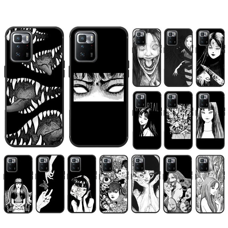 

Phone Case For Xiaomi Redmi Note 11 10 Pro Note 8 Pro 9Pro Note9 9S 10S 9T Redmi 10 9C 9A Junji Ito manga Case