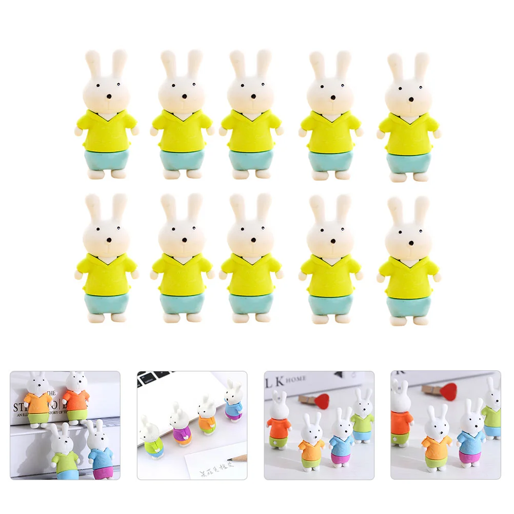 

Erasers Eraser Rabbit Mini Bunny Cartoon Kids Easter Novelty Student Decor Party Rubber Puzzle Toy Ornament Animal Favor