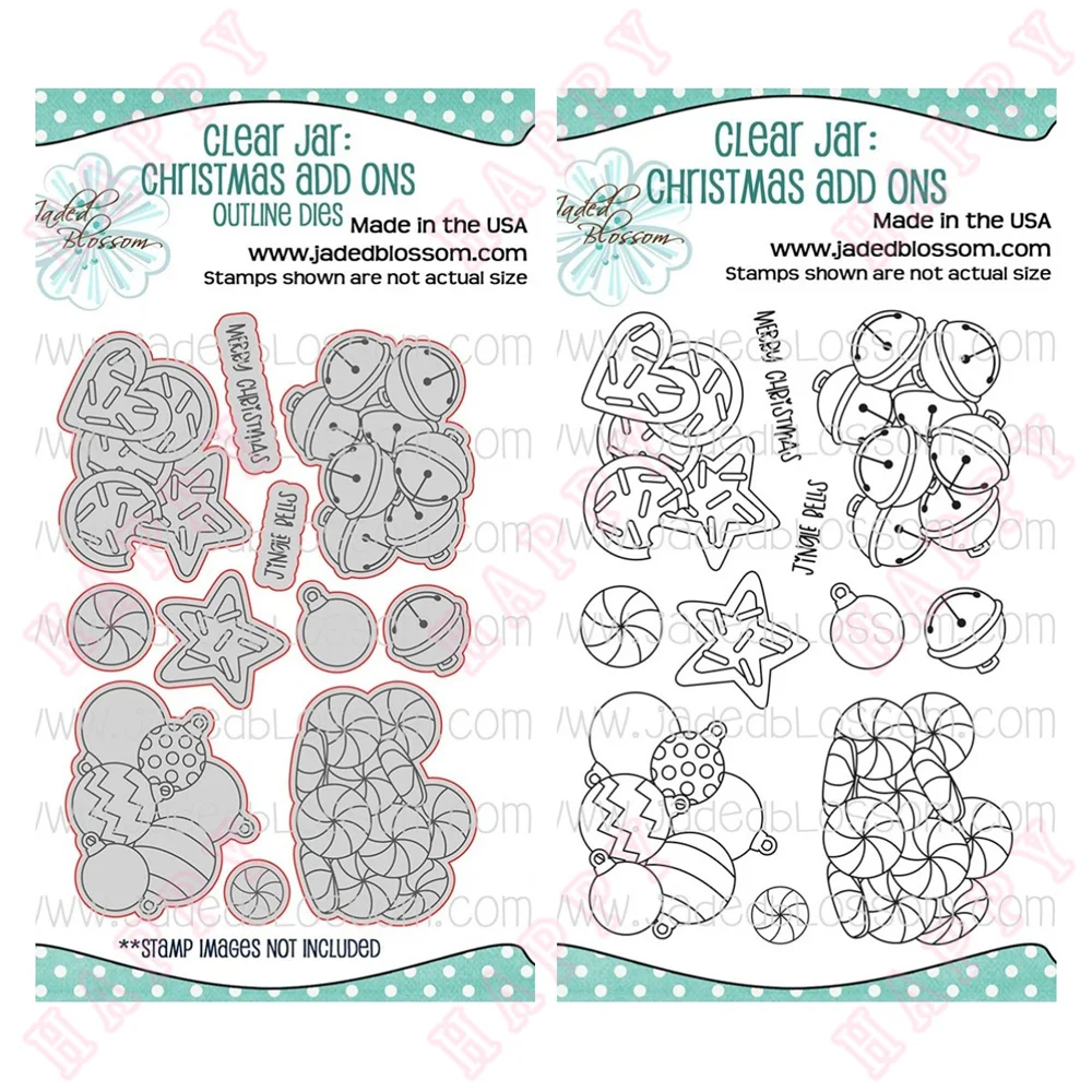 

Metal Cutting Dies Stamps Christmas Add Ons DIY Paper Craft Making Greeting Card Scrapbooking Decoration Embossing Template 2022