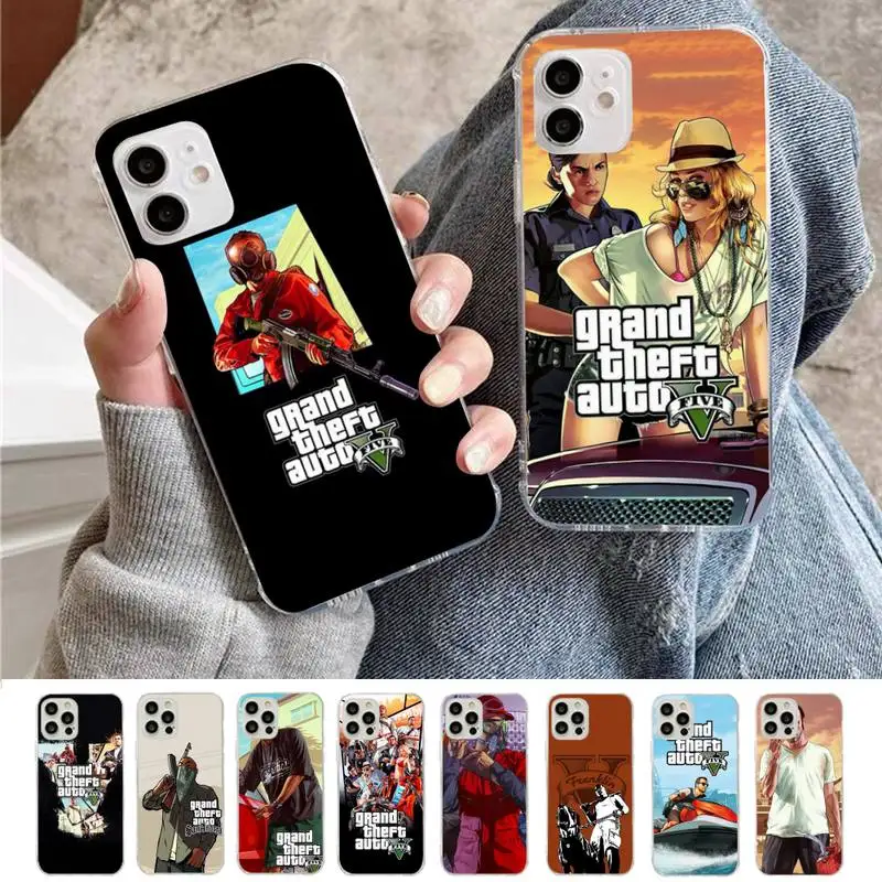 

rockstar gta 5 Grand Theft Auto Phone Case for iPhone 11 12 13 Mini Pro Max 8 7 6 6S Plus X 5 S SE 2020 XR XS 10 case