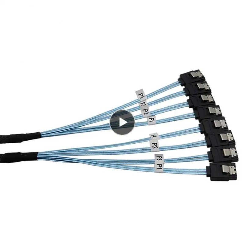 

4sata To 4sata 4.0 7p Female Head Data Transfer With Braided Network Computer Case Data Cable Portable Hard Disk Cable 7p 20 Mhz