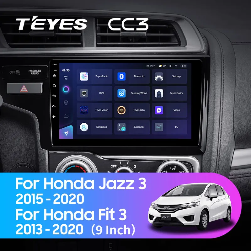 TEYES CC3 Штатная магнитола For Хонда Джазз Фит Honda Jazz 3 2015 - 2020 Fit GP GK 2013 до 8-ЯДЕР 6 + 128ГБ 27EQ