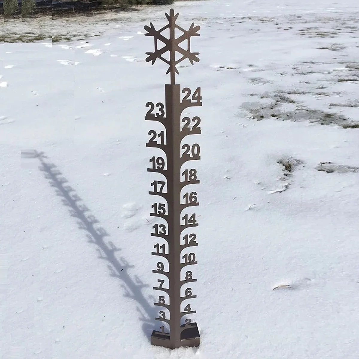 

Измерительный прибор для снега ручной работы, металлический, 40 см, прочный, в виде снежинки