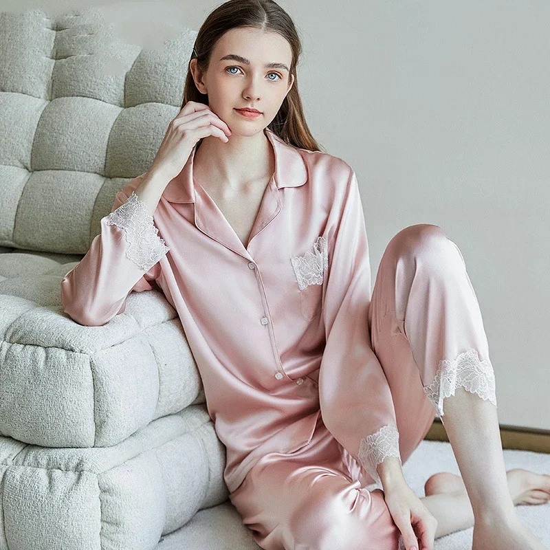100% шелковое кружево шелковицы женская одежда для сна шелковый корейский