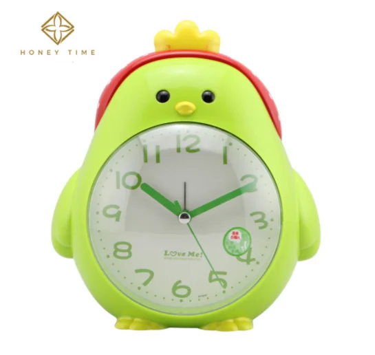 

Cute chicken alarm clock cartoon desktop clock creative children's bedroom mute digital clock luminous clock