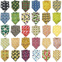 50PCS Mix Color Dog Accessories Spring Summer Pet Dog Scarf Bandana Washable Bandana for Small Middle Dog Grooming Products