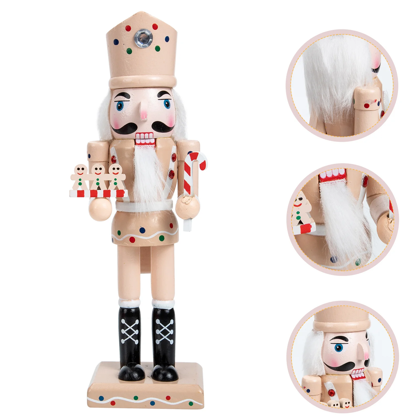 

Nutcracker Christmas Nutcrackers Decoration Decorations Ornaments Clearance Wood Soldier Black Wooden Tableunfinished Decor