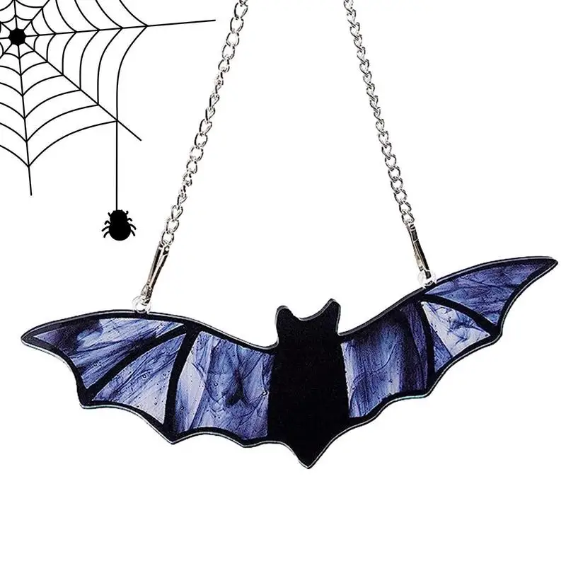 

Goth Home Decor Bats Large Flying Spooky Window Bats Colorful Halloween Decorations Gothic Acrylic Realistic Bats For Suspended