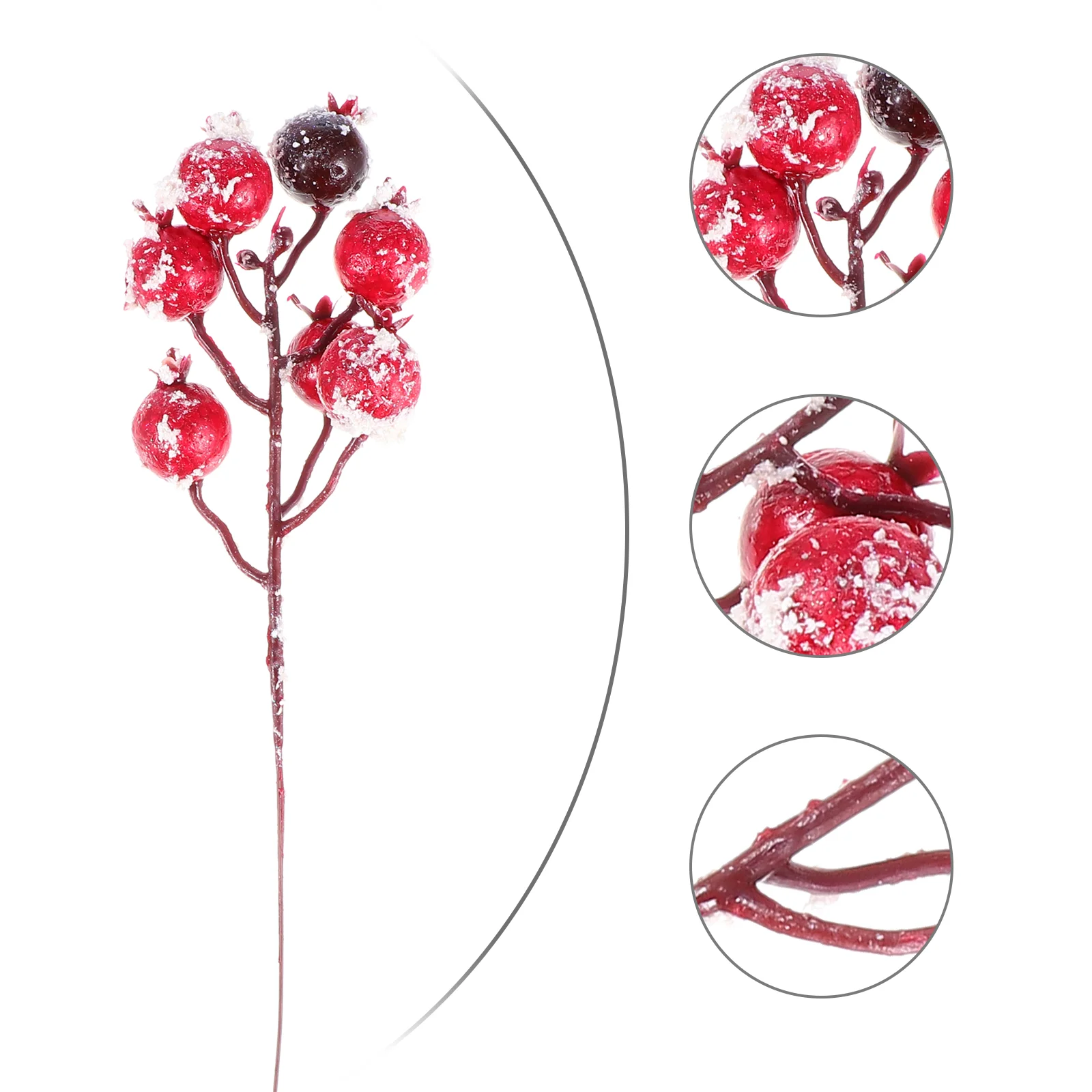 

Berry Branches Christmas Artificial Holly Shrub Table Berries Wreath Tree Picks Xmas Burgundy Dryred Arrangements Floral Frosted