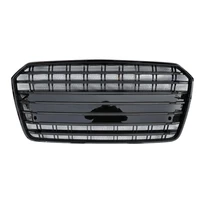 wlogo for audi a7s7 2016 2017 2018 car accessory front bumper grille centre panel upper black grill for s7 style 16 17 18
