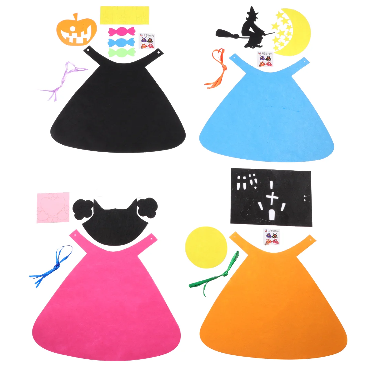 

4pcs Halloween Kids Cloak Creative Masquerade Costume for Party