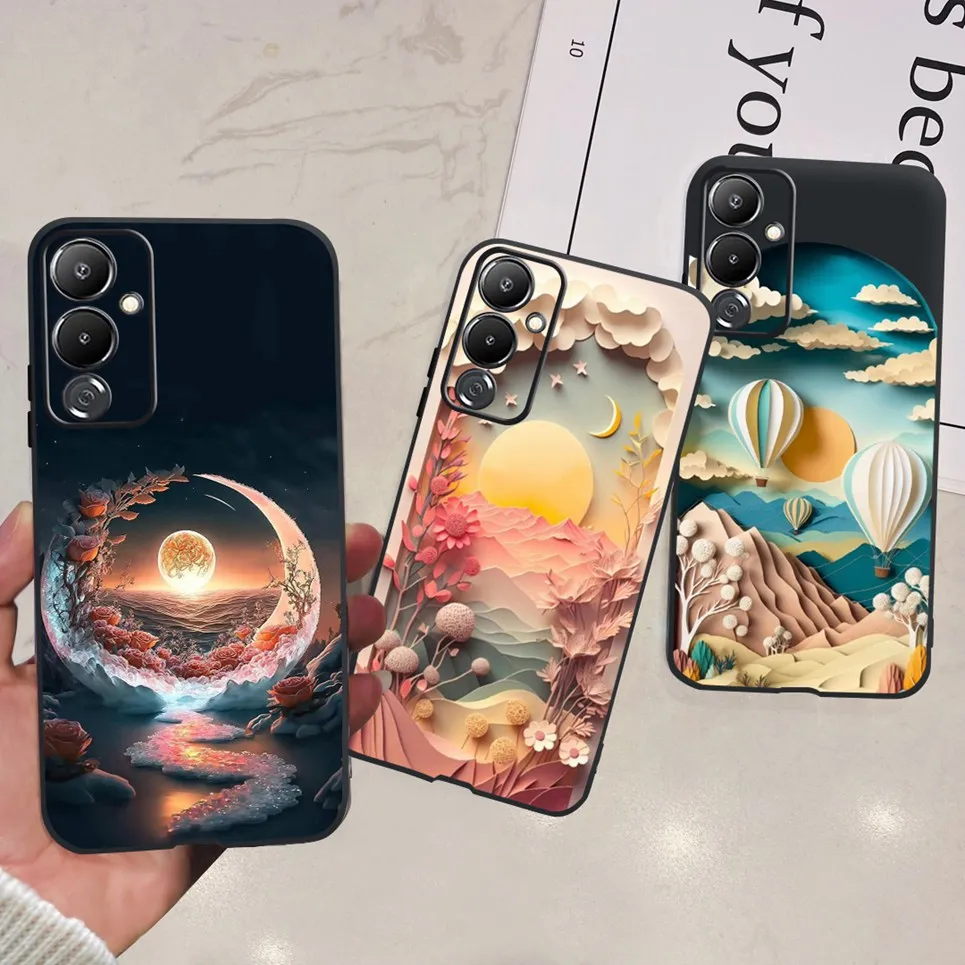 Мягкий черный силиконовый бампер для Tecno Pova 4 / Pro Чехол Back Cover Skull Dragon Cool Style