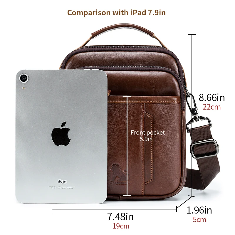 MVA Genuine Leather Bag For Men Bolso Hombre Bandolera Cruzada Crossbody Bags Sacoche Homme Bandoulière Waterproof Messenger New