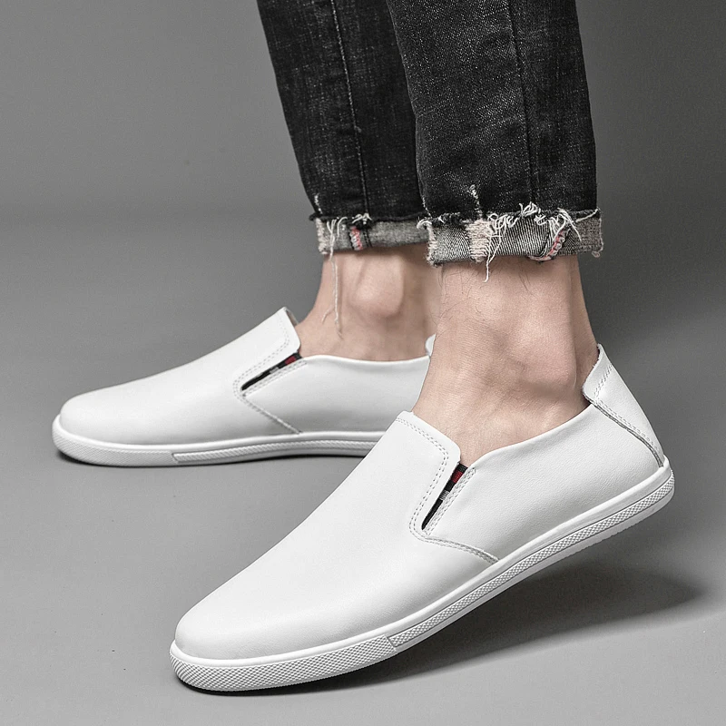 

Men Casual Shoes Luxury Brand Formal Business Shoes Classic Slip On Boat Loafers Genuine Leather Men's Shoes Driving Moccasins