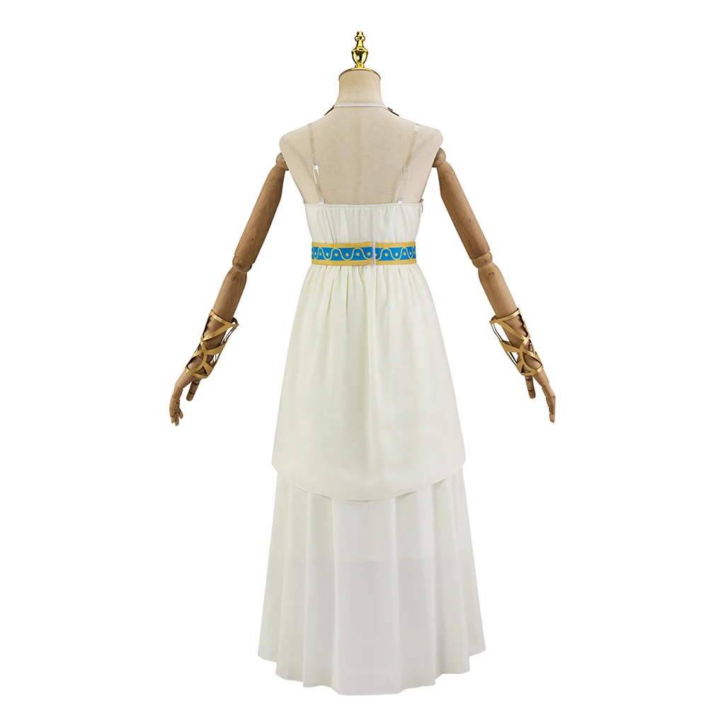 Костюм принцессы из игры Зельда костюм для косплея белое платье с ожерельем и