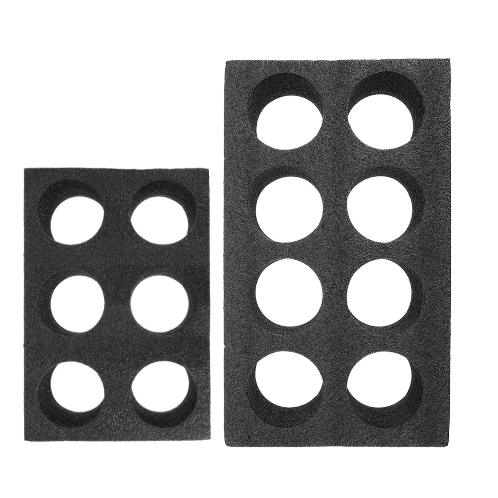 

2 Pcs Disposable Coffee Cups Milk Tea Drink Holder Tray Bracket 35X20X7CM Outdoor Trays Multi-hole Black Pearl Cotton Packing