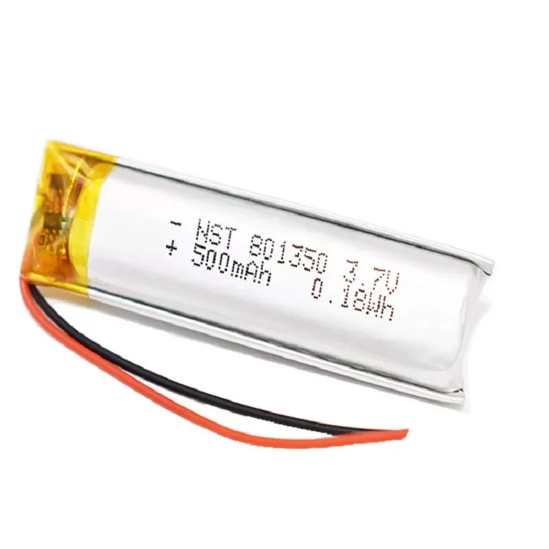

801350 3.7V 500mAh Rechargeable Li-Polymer Battery For GPS mp3 mp4 DVR Recording pen bluetooth Bicycle rear Tail Light 081350