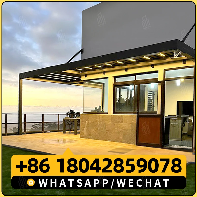 KAKADU Pergola Exterior Aluminium Outdoor Алюминиевая электрическая пергола премиум-класса