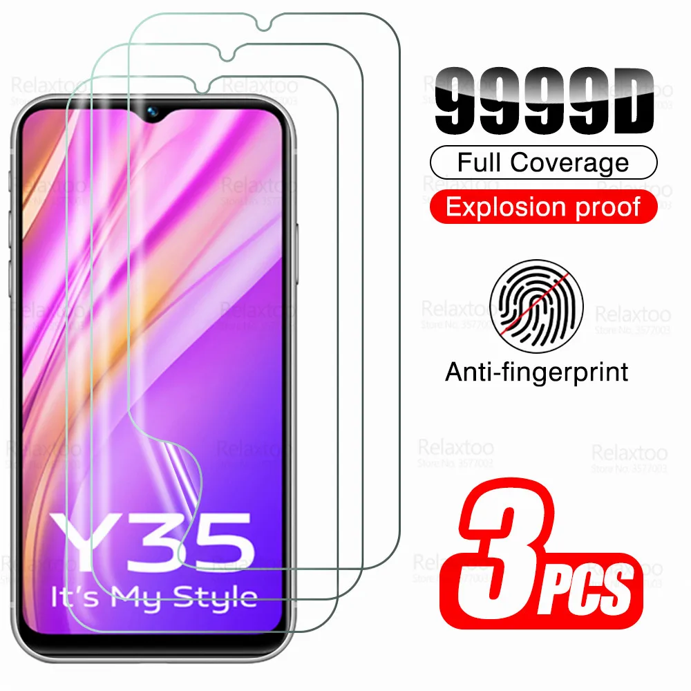 

3Pcs Full Curved Hydrogel Film For Vivo Y35 4G Screen Protector For Vivo Y35 VivoY35 Y 35 35Y 6.58" Soft Film Not Tempered Glass