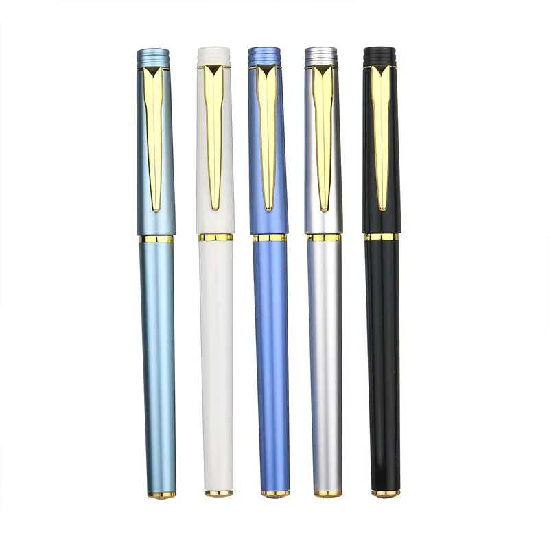 

20Pcs Creative stationery gifts metal texture neutral signature pen Black water pen wholesale